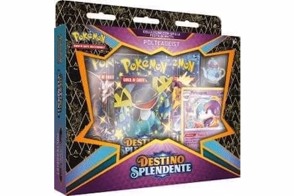 Pokémon GCC Spada e Scudo Destino Splendente Festa Matta Pin Collection Polteageist (ITA)