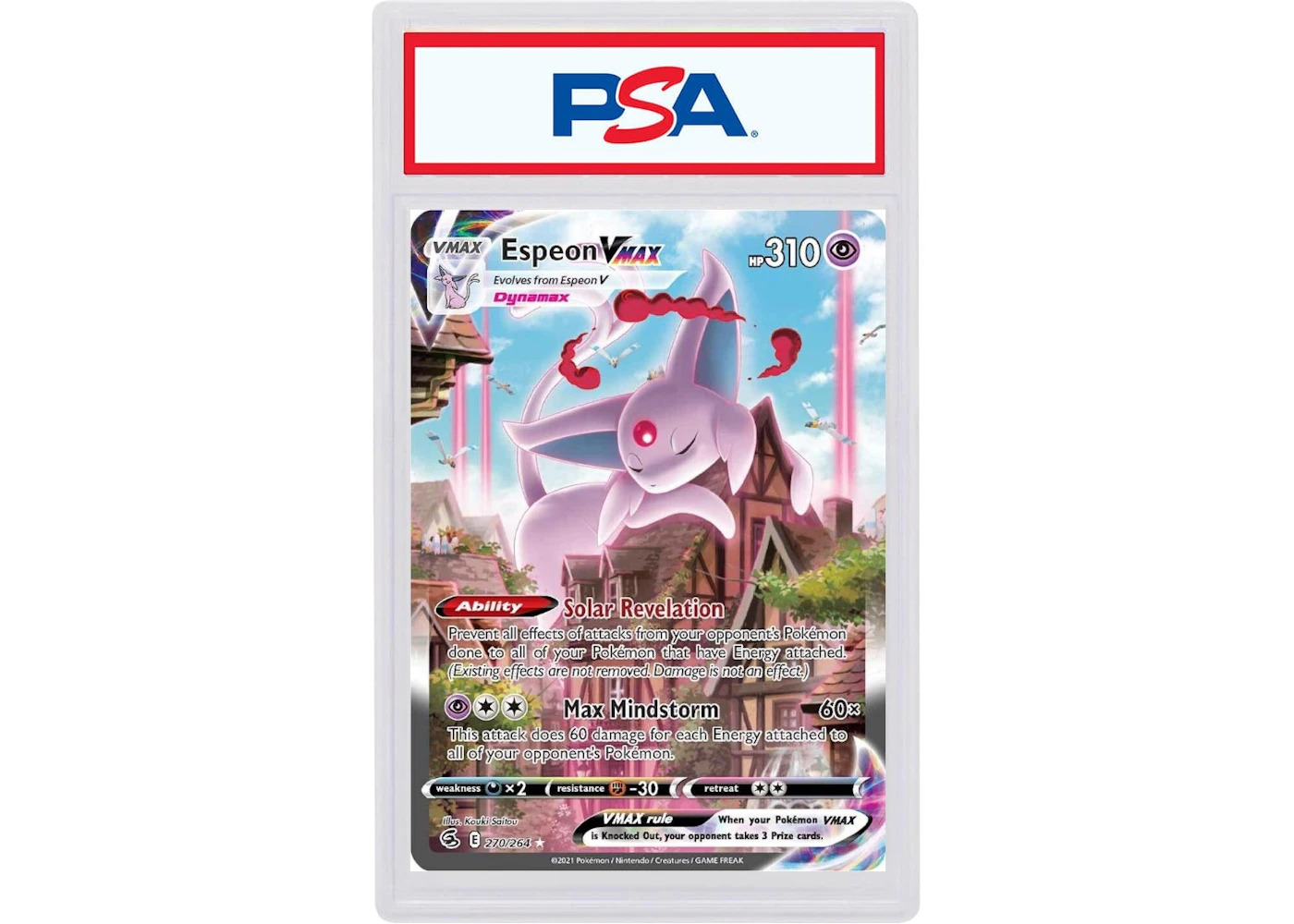 2021 Pokemon Sword & Shield Fusion Strike 270 Full Art/Espeon VMAX Secret (PSA or BGS Graded) - 2021 - US 2021 Pokemon Sword & Shield Fusion Strike 270 Full Art/Espeon VMAX Secret (PSA or BGS Graded) - 2021 - US