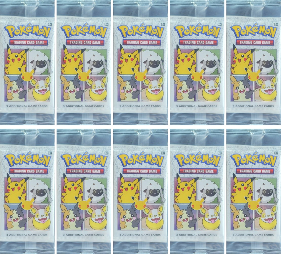 Pokemon Tcg General Mill S Cereal 25th Anniversary Packs 10x Lot Pokemon Tcg General Mill S Cereal 25th Anniversary Packs 10x Lot