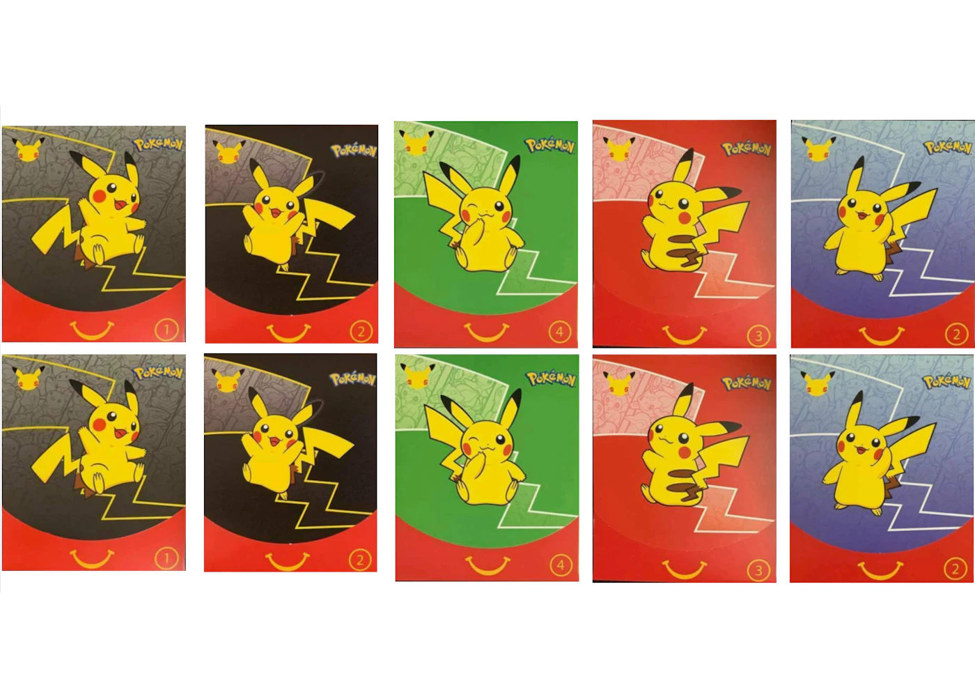 2021 Pokmon TCG McDonald's Happy Meal 25th Anniversary 10x Envelope Lot (Assorted) (English) - US 2021 Pokmon TCG McDonald's Happy Meal 25th Anniversary 10x Envelope Lot (Assorted) (English) - US