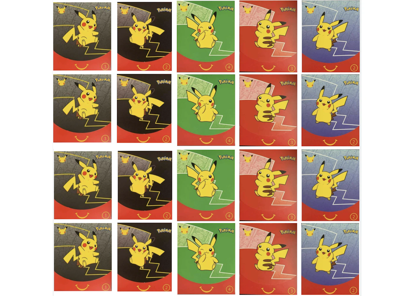 2021 Pokmon TCG McDonald's Happy Meal 25th Anniversary 20x Envelope Lot (Assorted) (English) - US 2021 Pokmon TCG McDonald's Happy Meal 25th Anniversary 20x Envelope Lot (Assorted) (English) - US