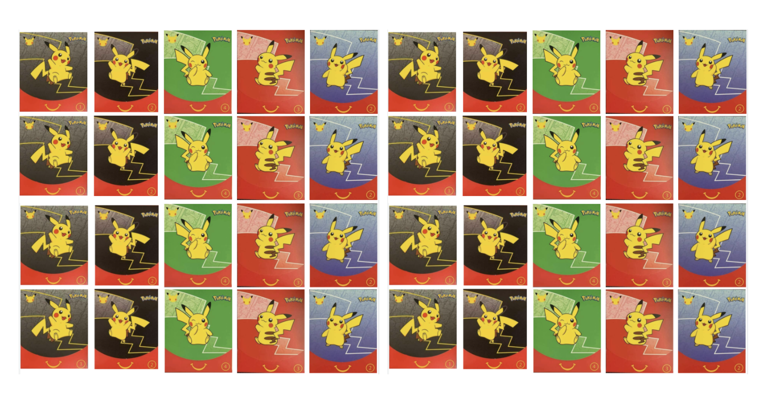 COMPLETE Common Set 25 POKEMON CARDS McDonalds 2021 Happy Meal 25th Anniversary 