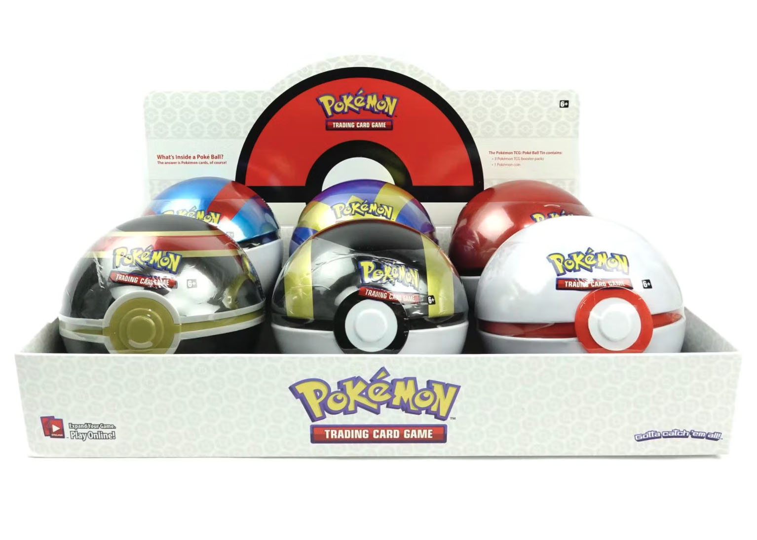 2021 Pokémon TCG Poke Ball Tin Case (6 Tins)