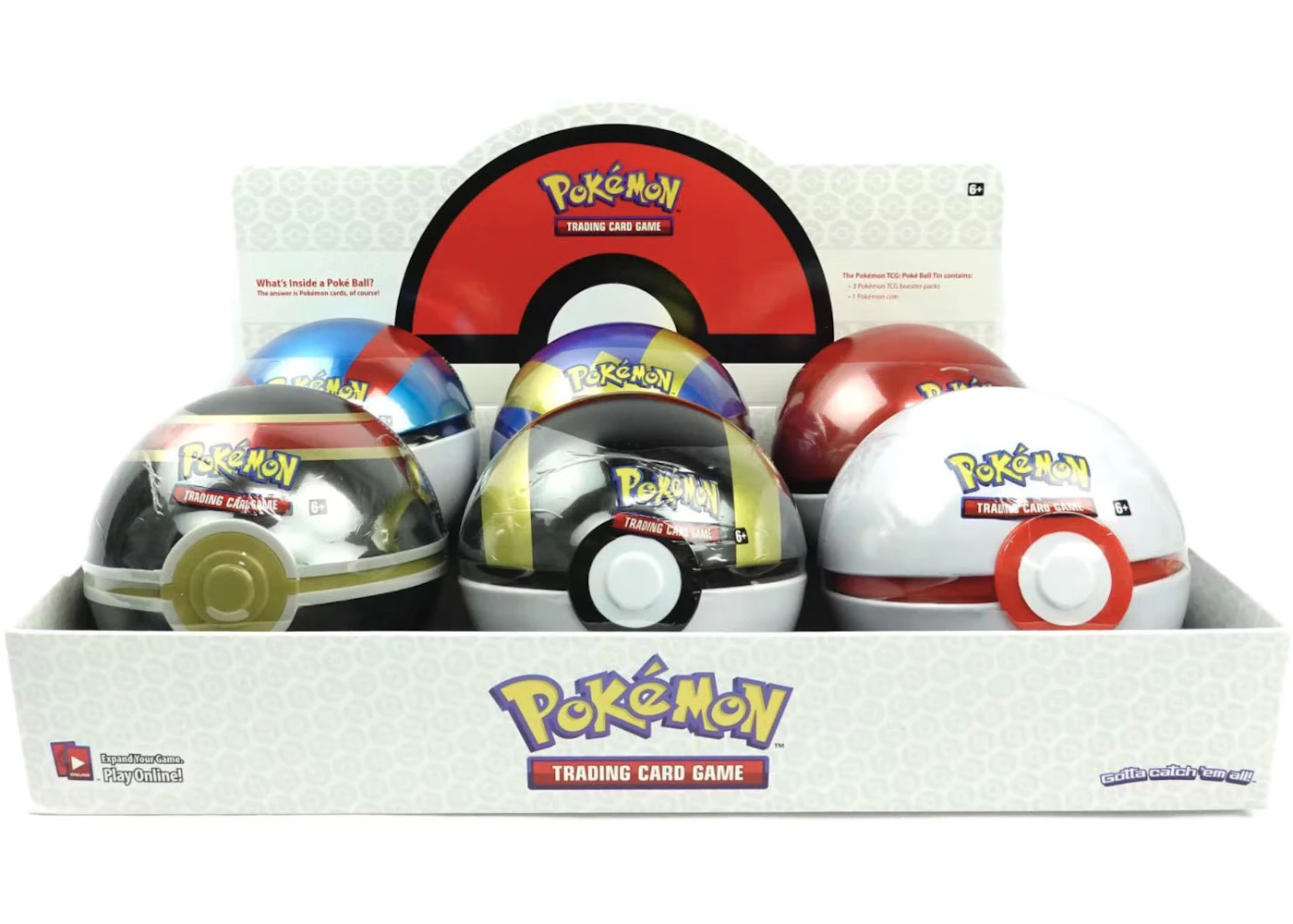2021 Pokémon TCG Poke Ball Tin Case (6 Tins) - 2021 - US
