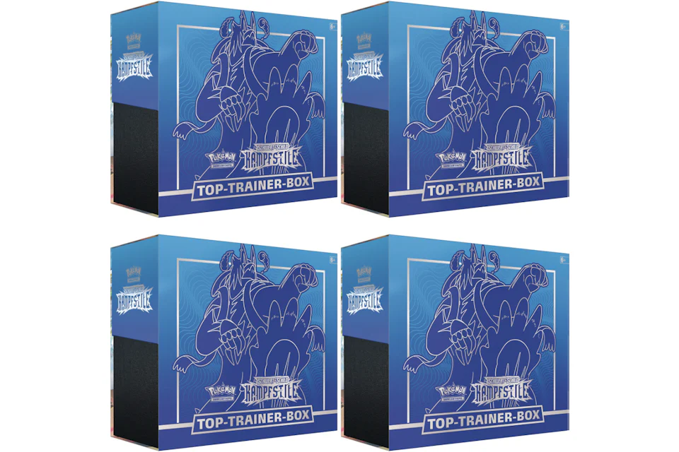 Pokémon TCG Schwert & Schild Kampf Stile Top Trainer Box (Blue) 4x Lot