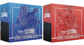 Pokémon TCG Schwert & Schild Kampf Stile Top Trainer Box Blue/Red Bundle 2x Lot