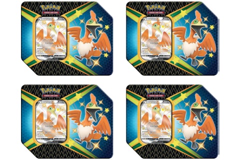 Pokmon TCG Sword & Shield Shining Fates Cramorant V Tin 4X Lot (6 Booster Packs) - US Pokmon TCG Sword & Shield Shining Fates Cramorant V Tin 4X Lot (6 Booster Packs) - US