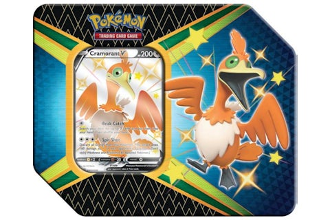 Pokmon TCG Sword & Shield Shining Fates Cramorant V Tin (6 Booster Packs) - US Pokmon TCG Sword & Shield Shining Fates Cramorant V Tin (6 Booster Packs) - US