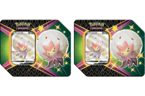 Pokmon TCG Sword & Shield Shining Fates Eldegoss V Tin 2X Lot (6 Booster Packs) - US Pokmon TCG Sword & Shield Shining Fates Eldegoss V Tin 2X Lot (6 Booster Packs) - US