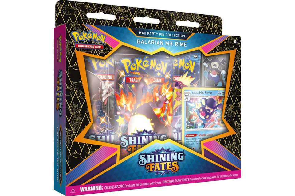 Pokémon TCG Sword & Shield Shining Fates Mad Party Pin Collection Galarian Mr. Rime