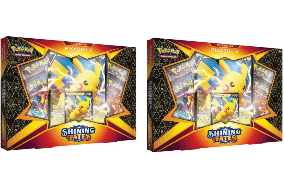 Pokémon TCG Shining Fates Pikachu V Collection Box 2x Lot