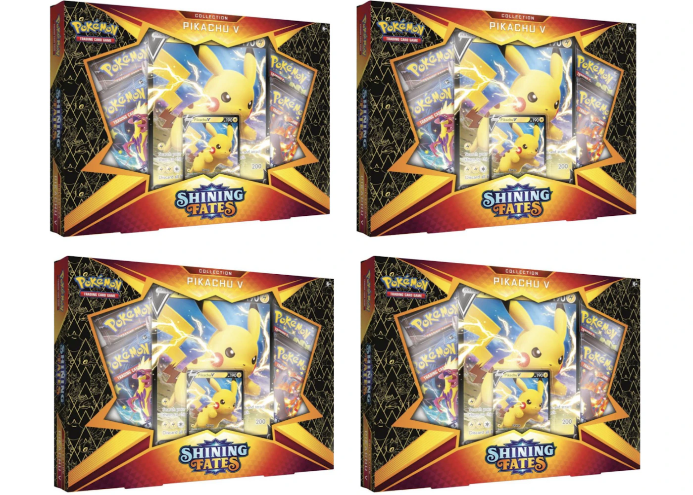 Pokemon Tcg Shining Fates Pikachu V Collection Box 4x Lot Pokemon Tcg Shining Fates Pikachu V Collection Box 4x Lot