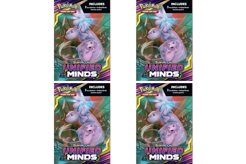 Pokémon TCG Sun & Moon Unified Minds Hanger Box 4X Lot