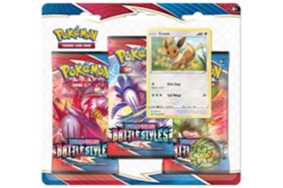 Pokémon TCG Sword & Shield Battle Styles 3 Pack Blister Eevee