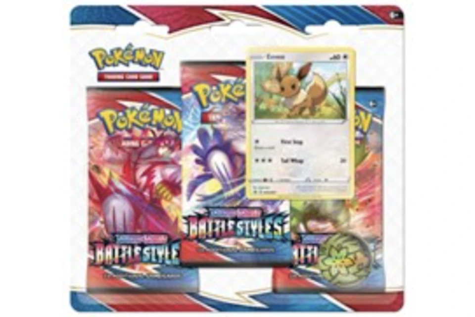 Pokémon TCG Sword & Shield Battle Styles 3 Pack Blister Eevee