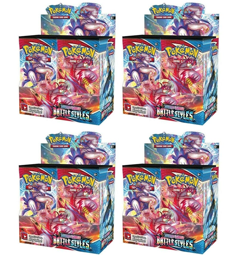 Pokmon TCG Sword & Shield Battle Styles Booster Box 4x Lot - US Pokmon TCG Sword & Shield Battle Styles Booster Box 4x Lot - US