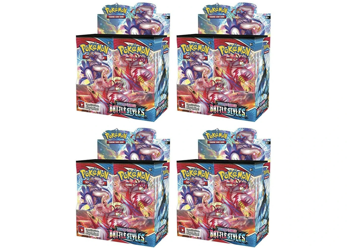 Pokmon TCG Sword & Shield Battle Styles Booster Box 4x Lot - US Pokmon TCG Sword & Shield Battle Styles Booster Box 4x Lot - US