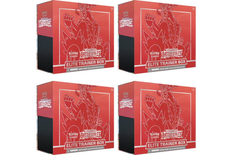 Pokémon TCG Sword & Shield Battle Styles Elite Trainer Box Single Strike 4x Lot