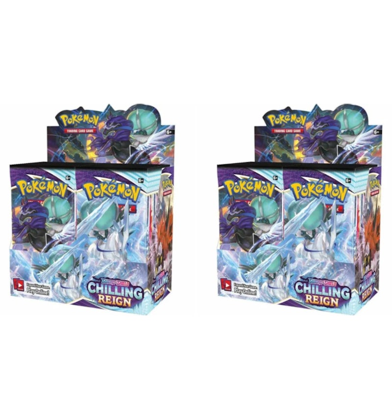Pokmon TCG Sword & Shield Chilling Reign Booster Box 2x Lot - TW Pokmon TCG Sword & Shield Chilling Reign Booster Box 2x Lot - TW