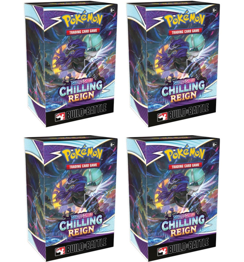 Pokmon TCG Sword & Shield Chilling Reign Build & Battle Box 4x Lot - US Pokmon TCG Sword & Shield Chilling Reign Build & Battle Box 4x Lot - US