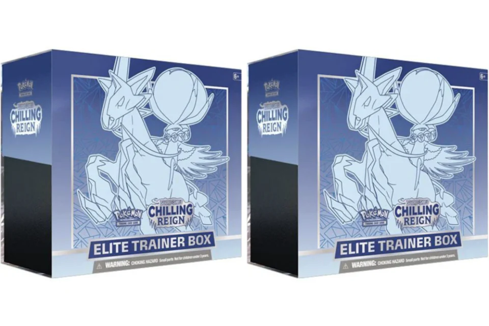 Pokémon TCG Sword & Shield Chilling Reign Elite Trainer Box (Ice Rider Calyrex) 2x Lot