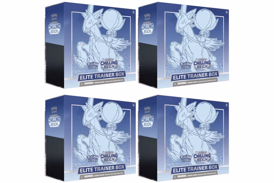 Pokémon TCG Sword & Shield Chilling Reign Elite Trainer Box (Ice Rider Calyrex) 4x Lot