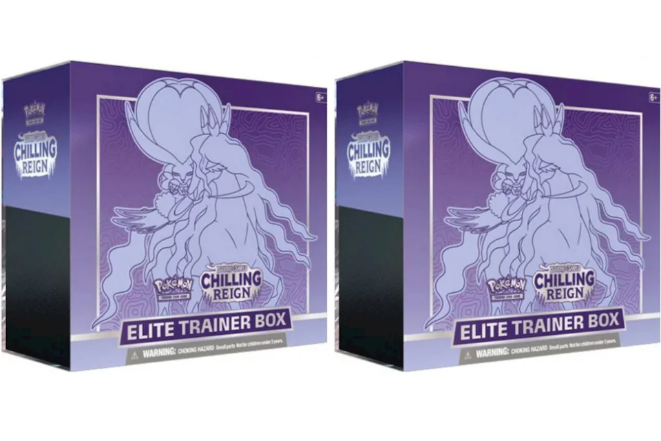 Pokémon TCG Sword & Shield Chilling Reign Elite Trainer Box (Shadow Rider Calyrex) 2x Lot