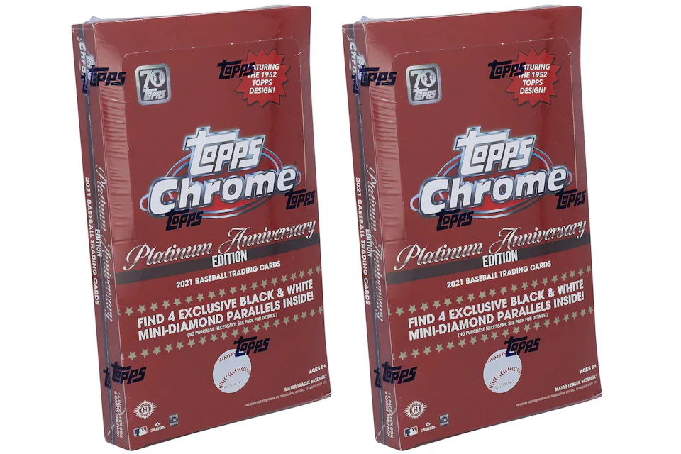 2021 Topps Chrome Platinum Anniversary Baseball Hobby Lite Box 2x Lot