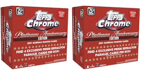 2021 Topps Chrome Platinum Anniversary Baseball Mega Box 2x Lot