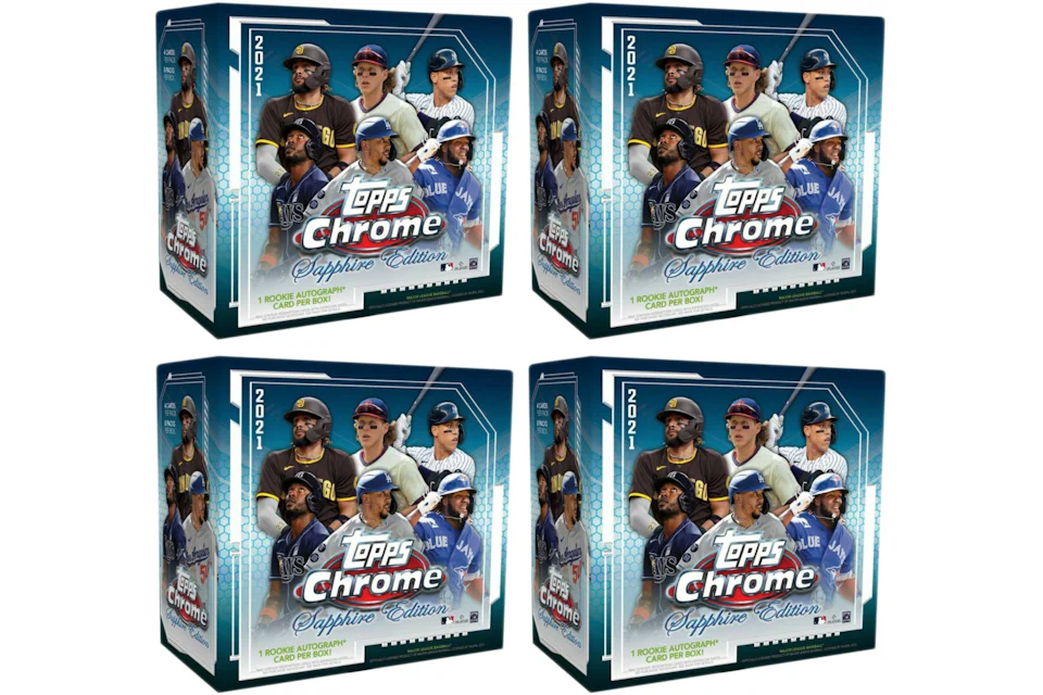 2021 Topps Chrome Sapphire Edition Baseball Box 4x Lot