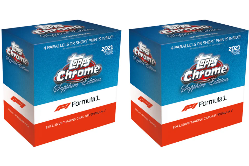 2021 Topps Chrome Sapphire Edition Formula 1 Racing Box 2x Lot