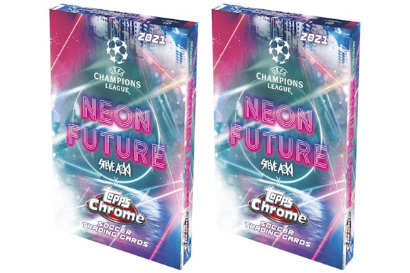 2021 Topps Chrome Steve Aoki UEFA Champions League Soccer Hobby Box 2x lotto