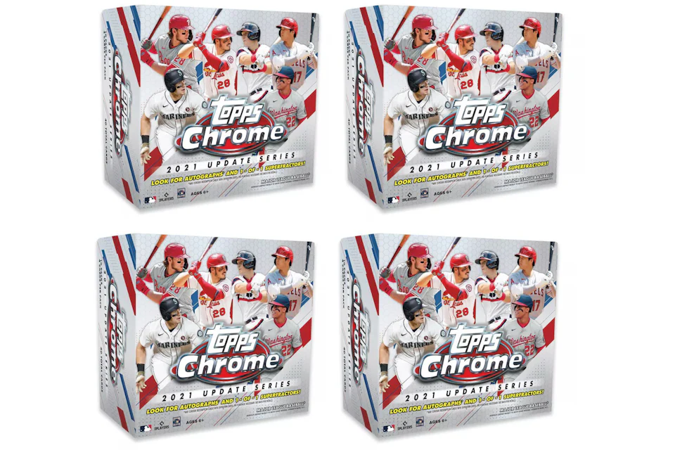 2021 Topps Chrome Update Baseball Mega Box 4x Lot