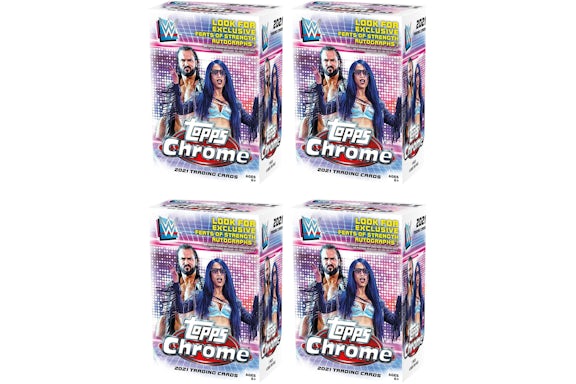 2021 Topps Chrome WWE Wrestling Blaster Box 4x Lot
