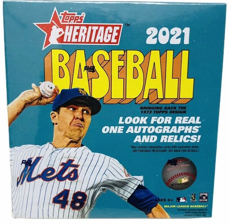 2021 Topps Heritage Baseball Mega Box (Blue Sparkle Parallels) 2021 US
