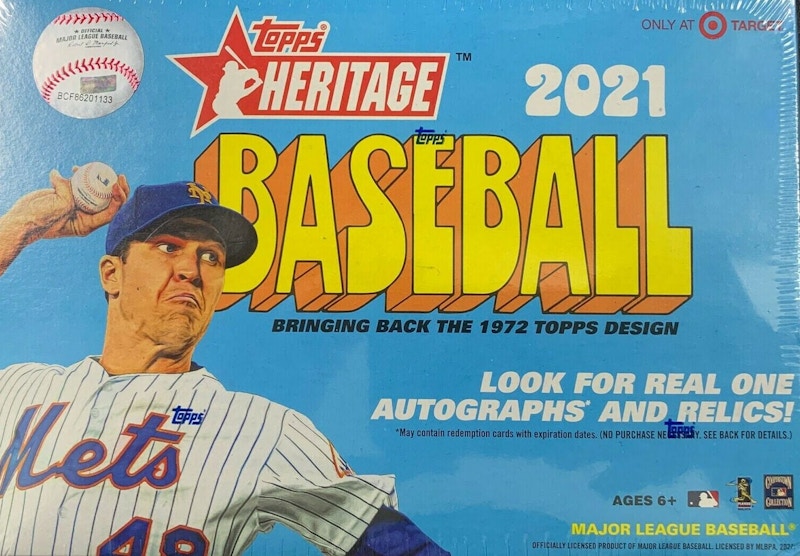 2021 Topps Heritage Baseball Target Mega Box (17 Packs) 2021 US