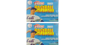 2021 Topps Heritage Baseball Target Mega Box 2x Lot (17 Packs)