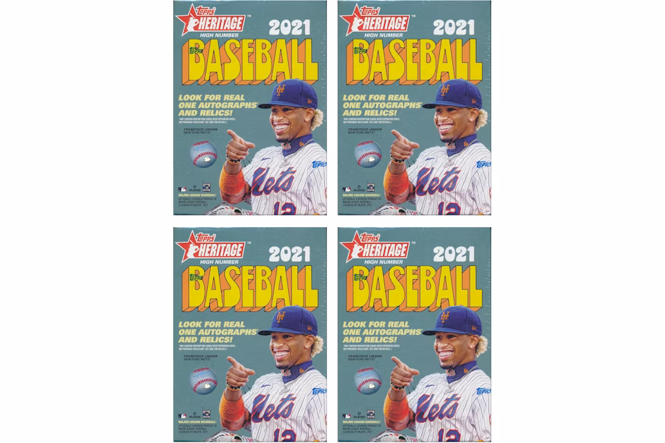 2021 Topps Heritage High Number Baseball Blaster Box 4x Lot