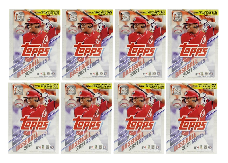 2021 Topps Series 1 Baseball Blaster Box (Royal Blue Parallel) 8x Lot