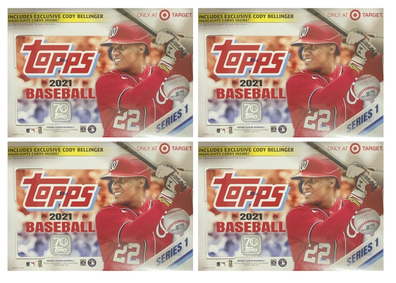 2021 Topps Series One Target Mega Box 16 Packs 4x Lot