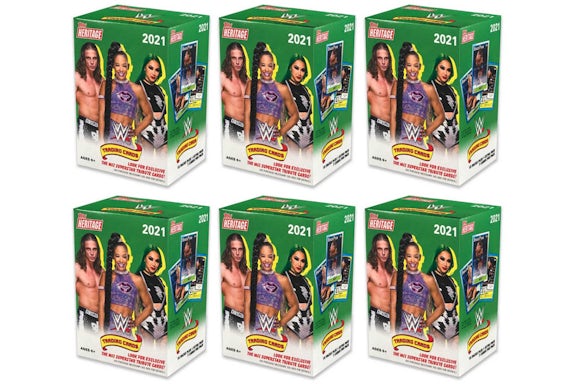 2021 Topps WWE Heritage Wrestling Blaster Box 6x Lot
