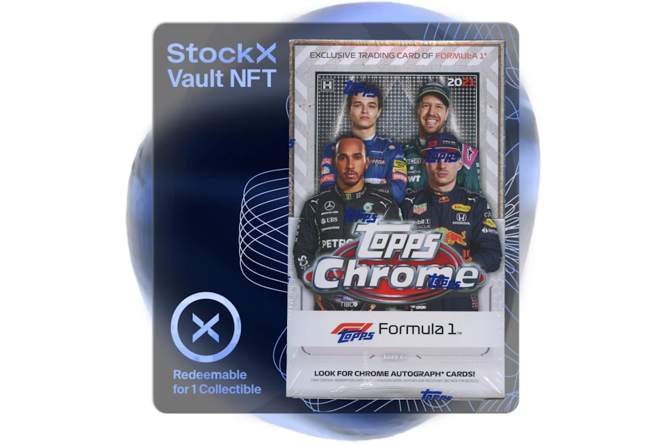 StockX Vault NFT 2021 Topps Chrome Formula 1 Racing Hobby Box Vaulted Goods