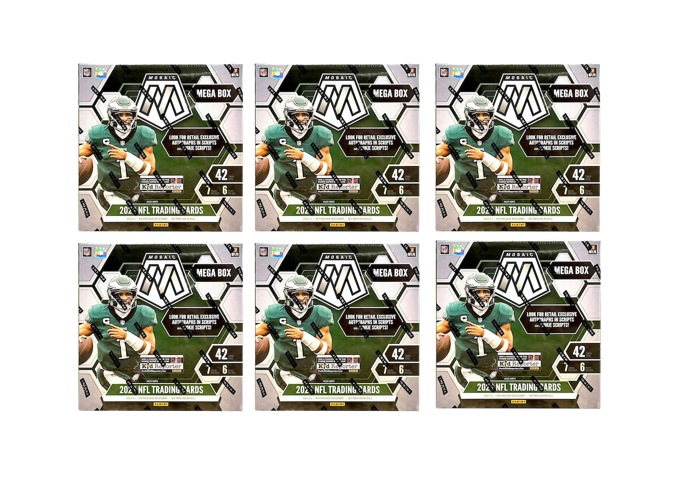 2022-2023 Panini Mosaic Football Mega Box 6x Lot - 2022-2023 - US