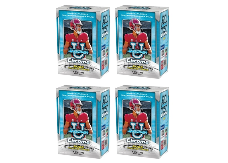 202223 Bowman Chrome University Football Blaster Box 4x Lot 202223 DE