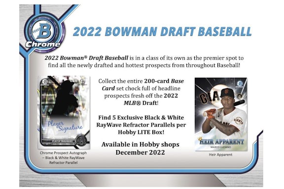 2022 Bowman Draft Baseball Hobby Lite Box 2x Lot