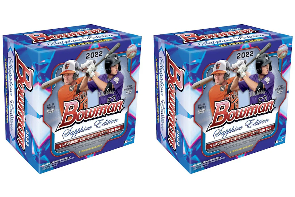 2022 Bowman Sapphire Edition Baseball Box 2x Lot