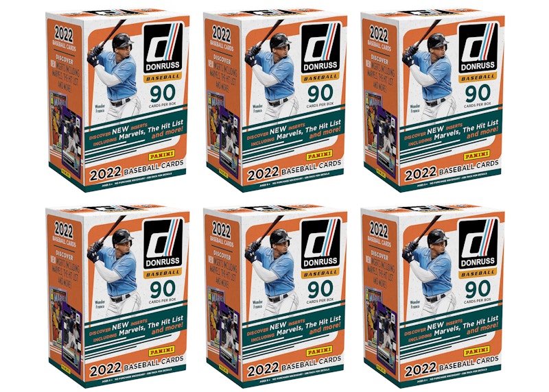 2022 Panini Donruss Baseball Blaster Box 6x Lot 2022 GB