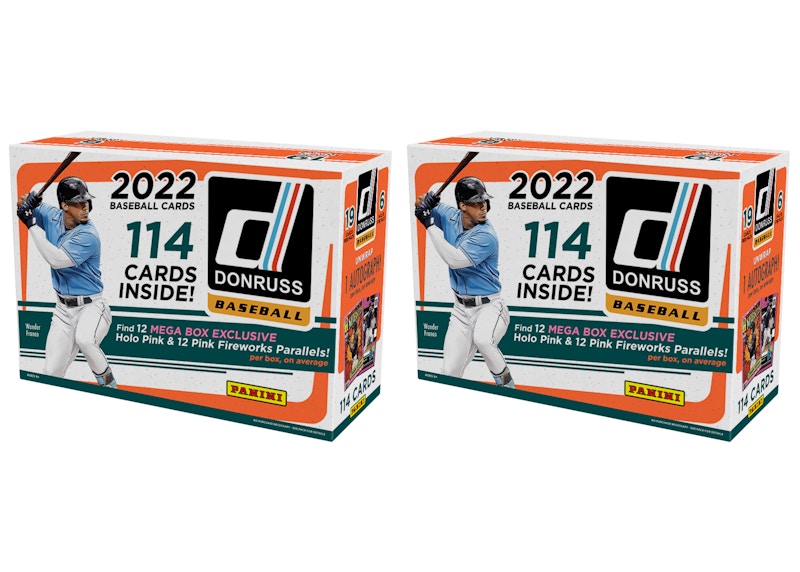 2022 Panini Donruss Baseball Mega Box (Pink Parallels) 2x Lot 2022