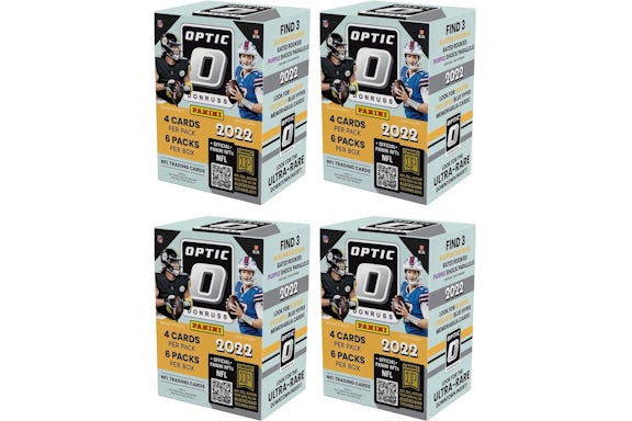 2022 Panini Donruss Optic Football Boîte de 6 Blaster (Violet Shock Parallels) 4x Lot