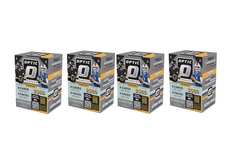 2022 Panini Donruss Optic Football Fanatics Exclusive 6-Pack Blaster Box  (Red Hyper Paralells) 4x Lot